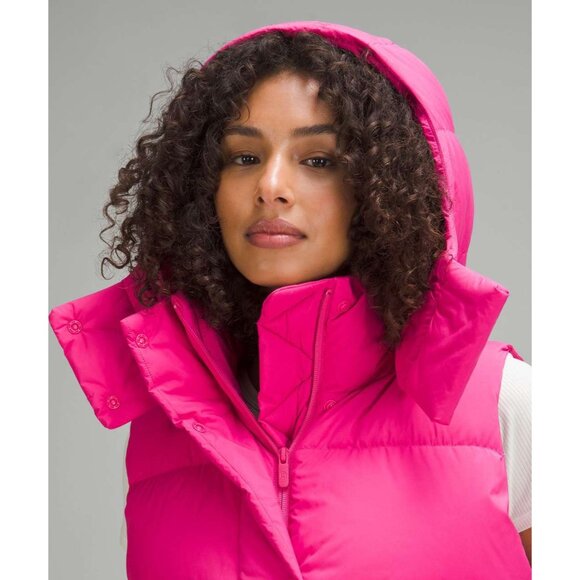 Lululemon Wunder Puff Super-Cropped Vest Sonic Pink Size 4 Lightweight - Picture 4 of 4